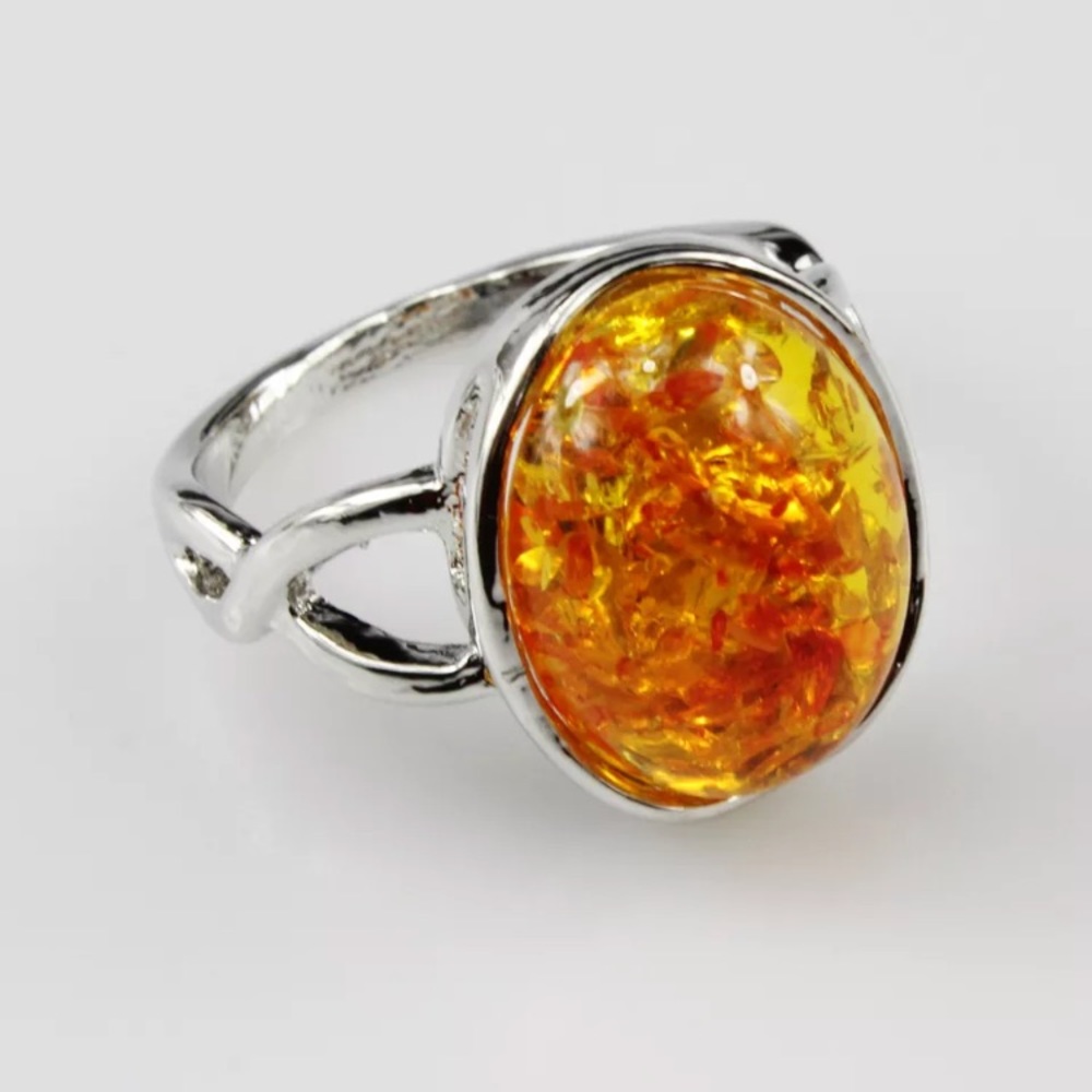 ▪️Amber Gemstone Ring